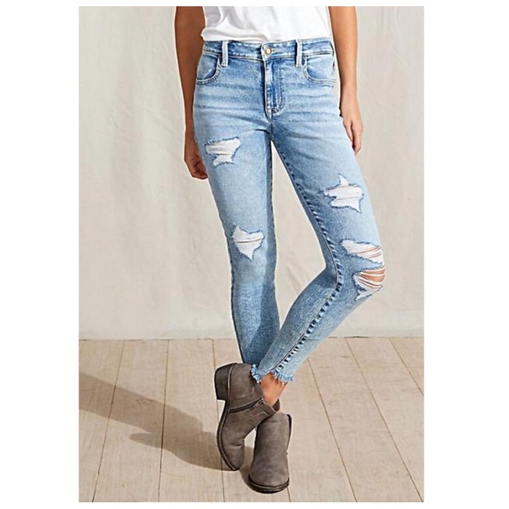 🍑 Maurice’s High-Rise Vintage Wash Jeans size 8 •Cool Meets Comfort• NWTS-$55 - Picture 4 of 12